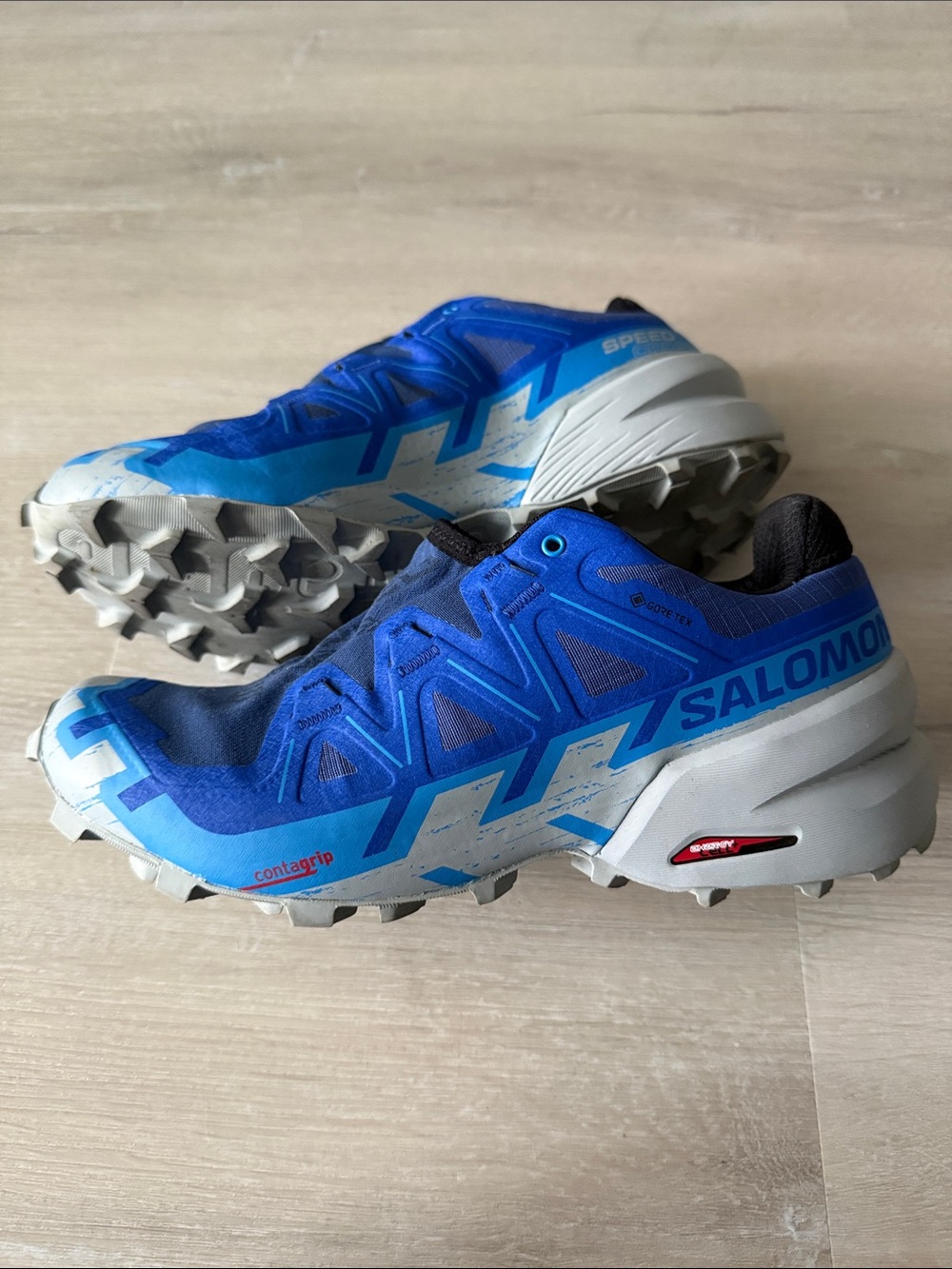 Salomon Speedcross men's Trail Shoes in Blue and White size 8 - Picture 3 of 10